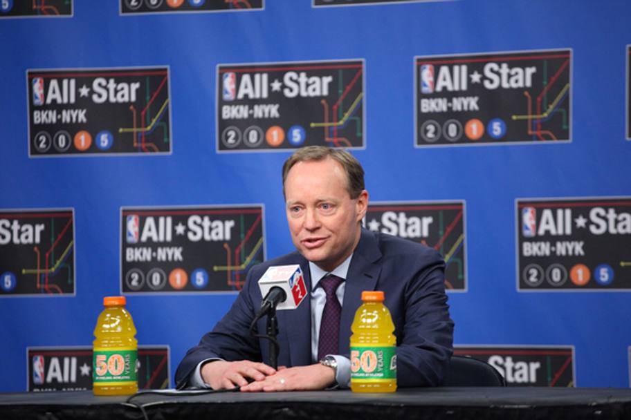 In conferenza stampa per l&#39;All Star Game al Madison Square Garden di New York. (Getty Images)